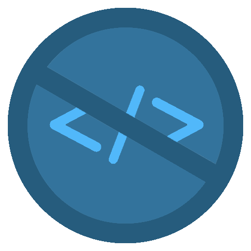 No-code illustrating icon